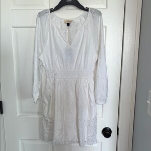 NWT Universal Thread White 3/4 Sleeve Eyelet Dress